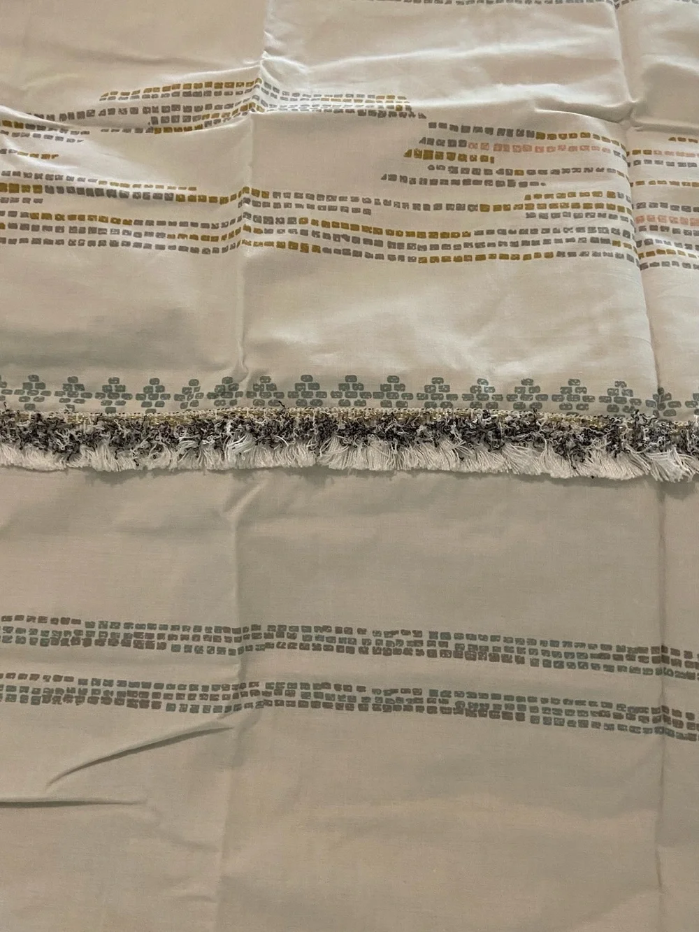 NEW Ink+Ivy Full Queen 3-Piece Cotton Duvet Cover Set Boho Fringe Neutral
